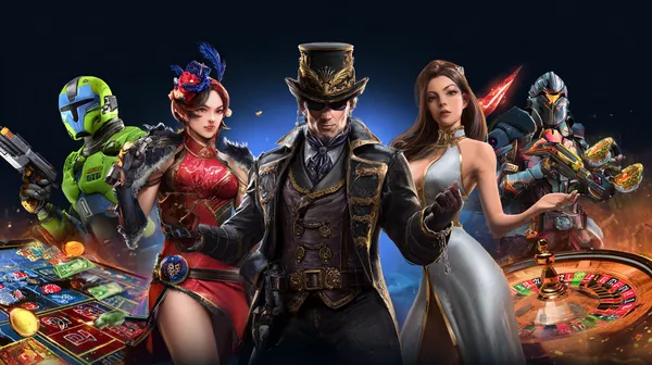 KK3333 App — Enjoy seamless gaming on your smartphone A young woman relaxing with her phone while dynamic casino elements float around her, illustrating the smooth mobile experience offered by the KK3333 app.