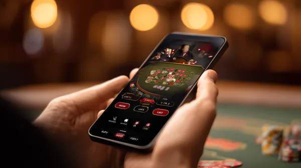 KK3333 Login — Instantly access your secure account A confident dealer surrounded by casino chips inviting players to access their KK3333 account, reflecting quick and easy login options.